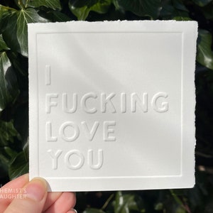 Carte de Saint-Valentin *explicite* en relief | Carte je t'aime