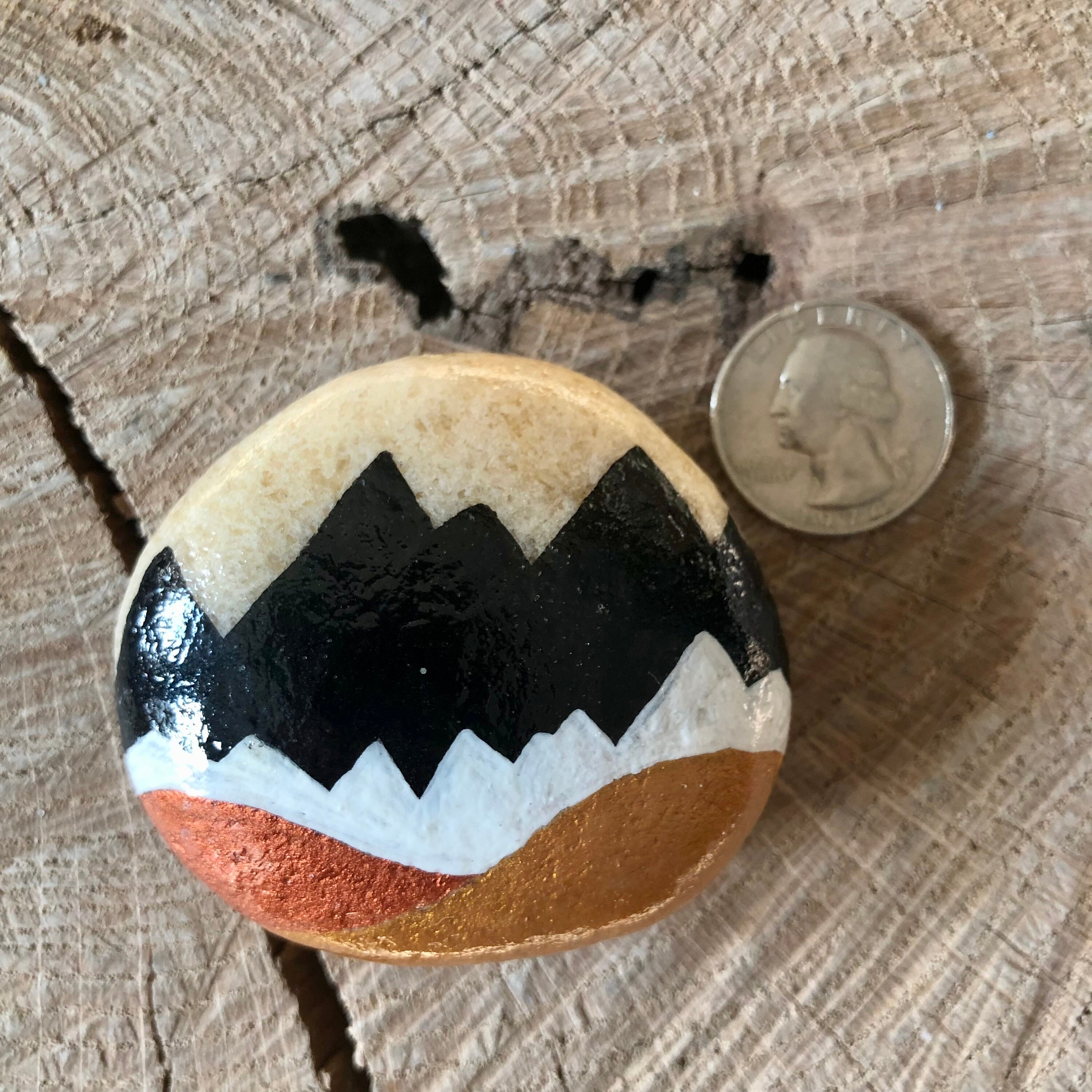 Hand Painted Rocks, Mountain Painted Rocks Sold Individually. Mountain ...