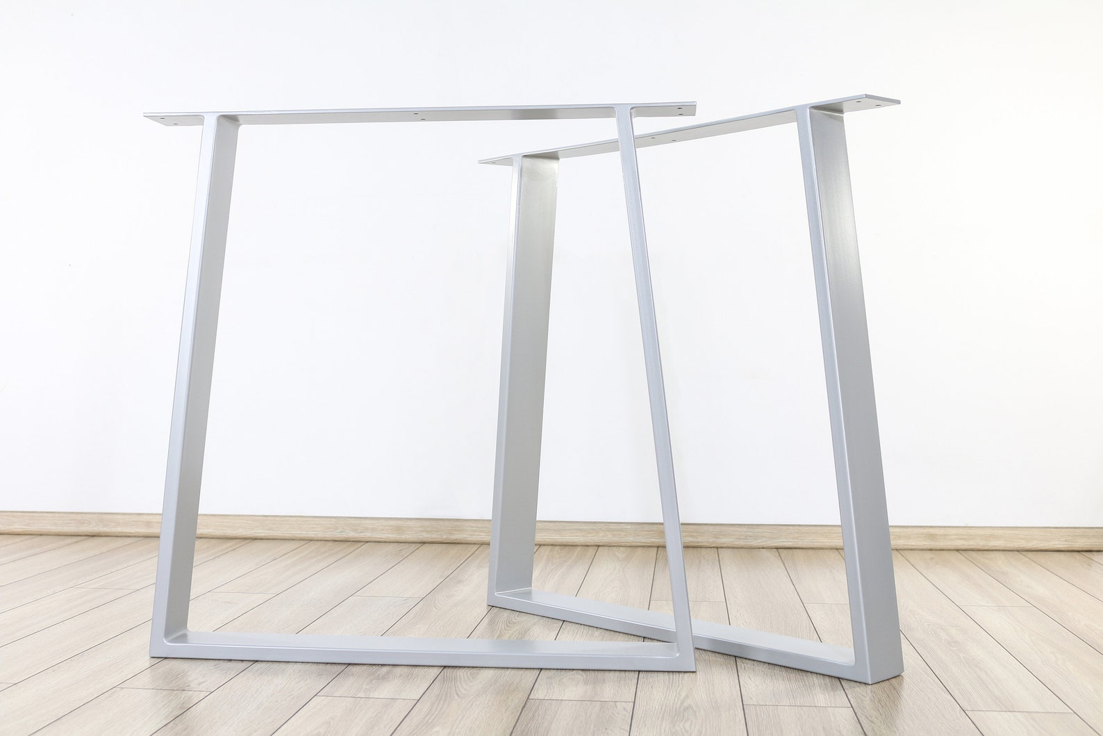 Trapezoid Steel Table Legs Metal Desk Legs set of 2 Etsy
