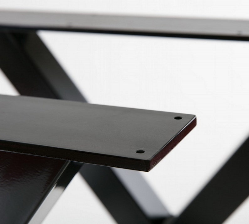 Steel Coffee Table Base Set of 2 Industrial Bench Legs Steel Legs X Style Bench Legs X Legs X Shape Steel Bench Legs