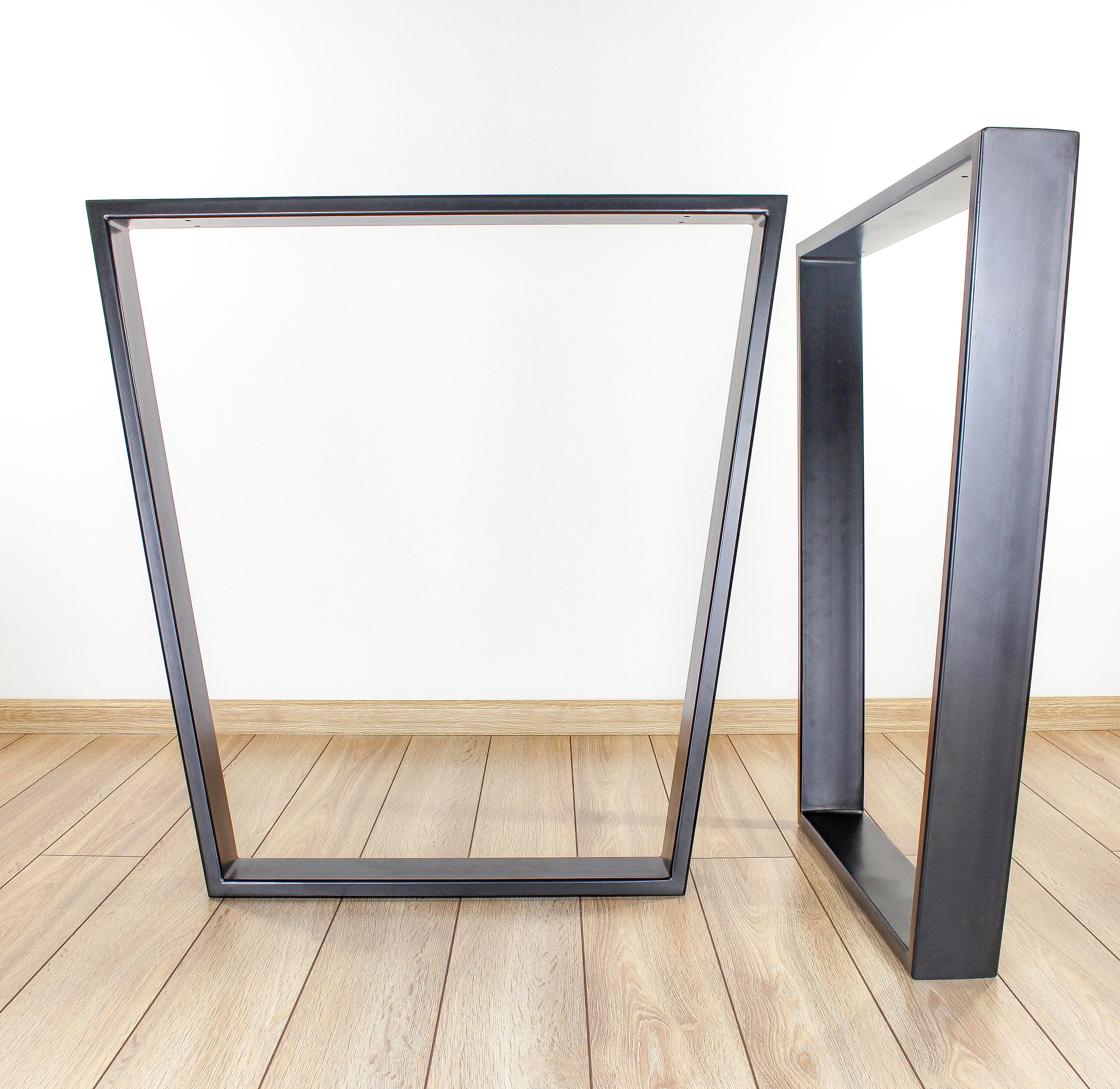 Trapezoid Dining Table Legs set of 2 Steel Table Legs Etsy