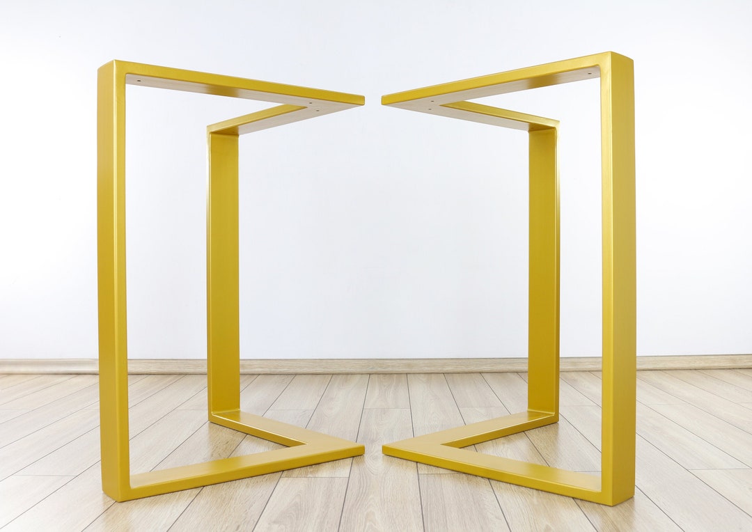 Gold Table Legs Metal Table Legs set of 2 Industrial Etsy