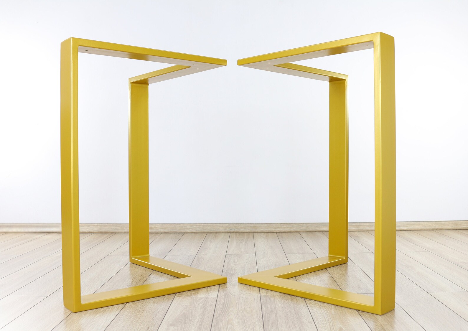 Gold Table Legs Metal Table Legs Set of 2 Industrial Etsy