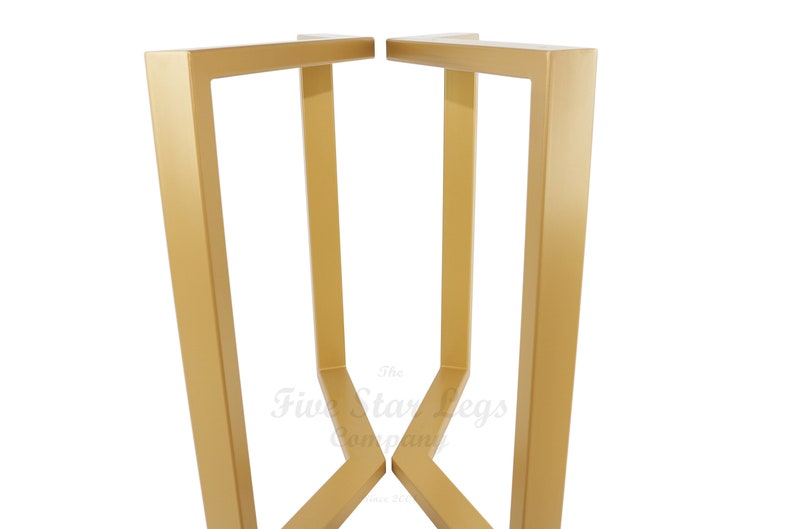 Gold Table Legs Metal Table Legs Set of 2 Dining Table Legs Etsy