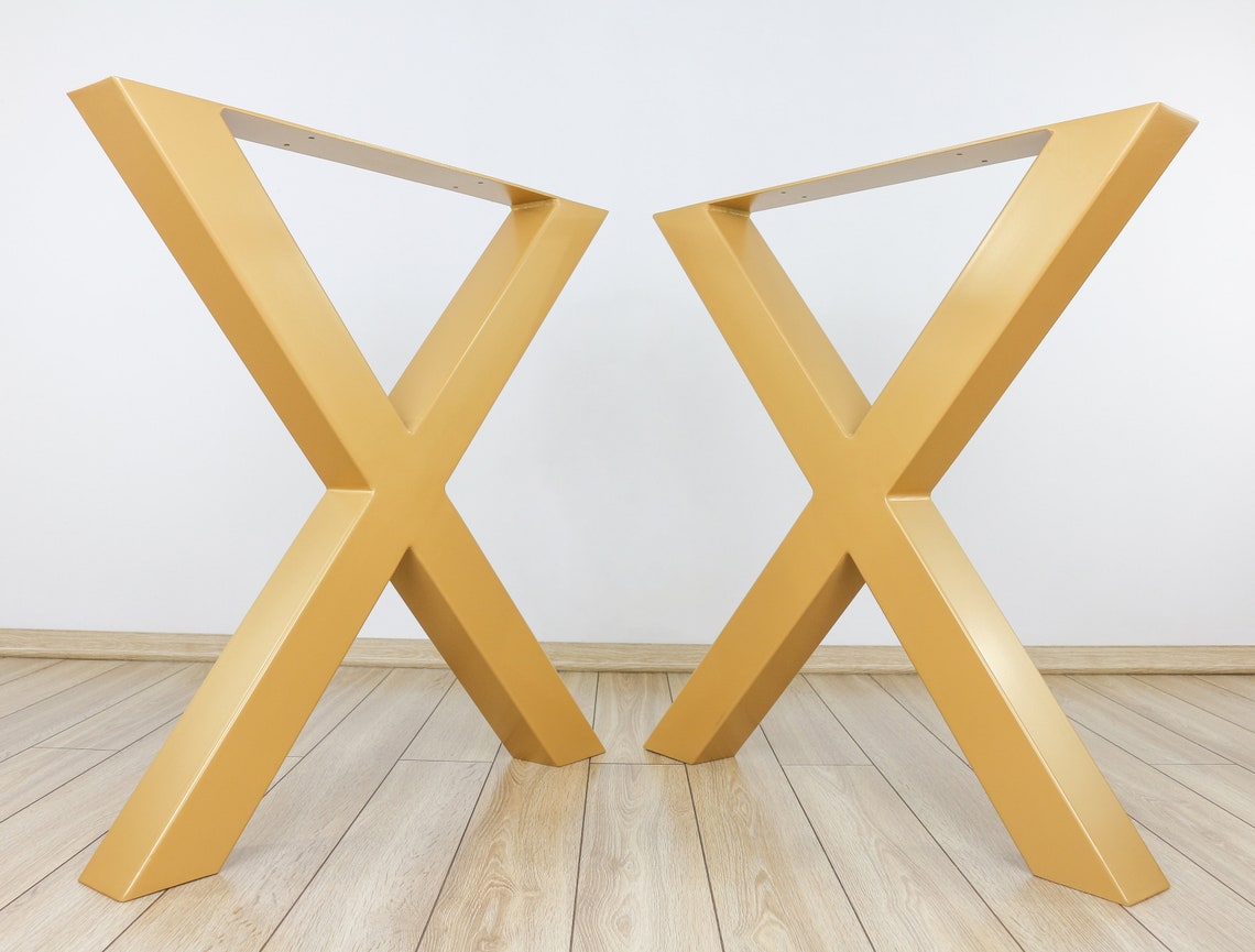 X Metal Table Legs set of 2 Steel Dining Table Legss X Etsy