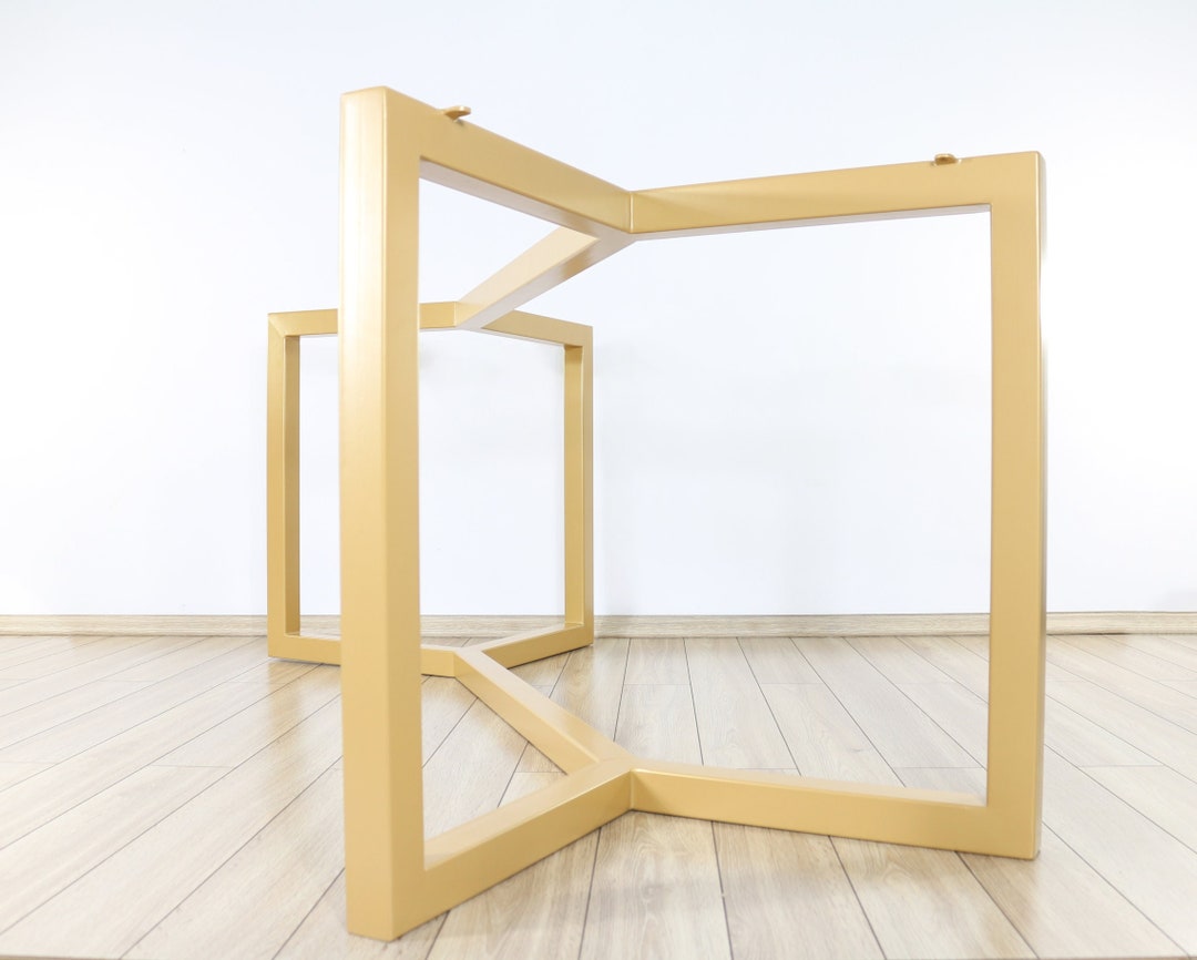 Gold Dining Table Base, Metal Base, Mid Century Modern Dining Table