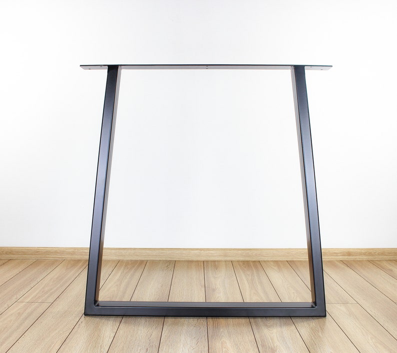 Steel Dining Table Legs set of 2 Trapezoid Table Base Etsy