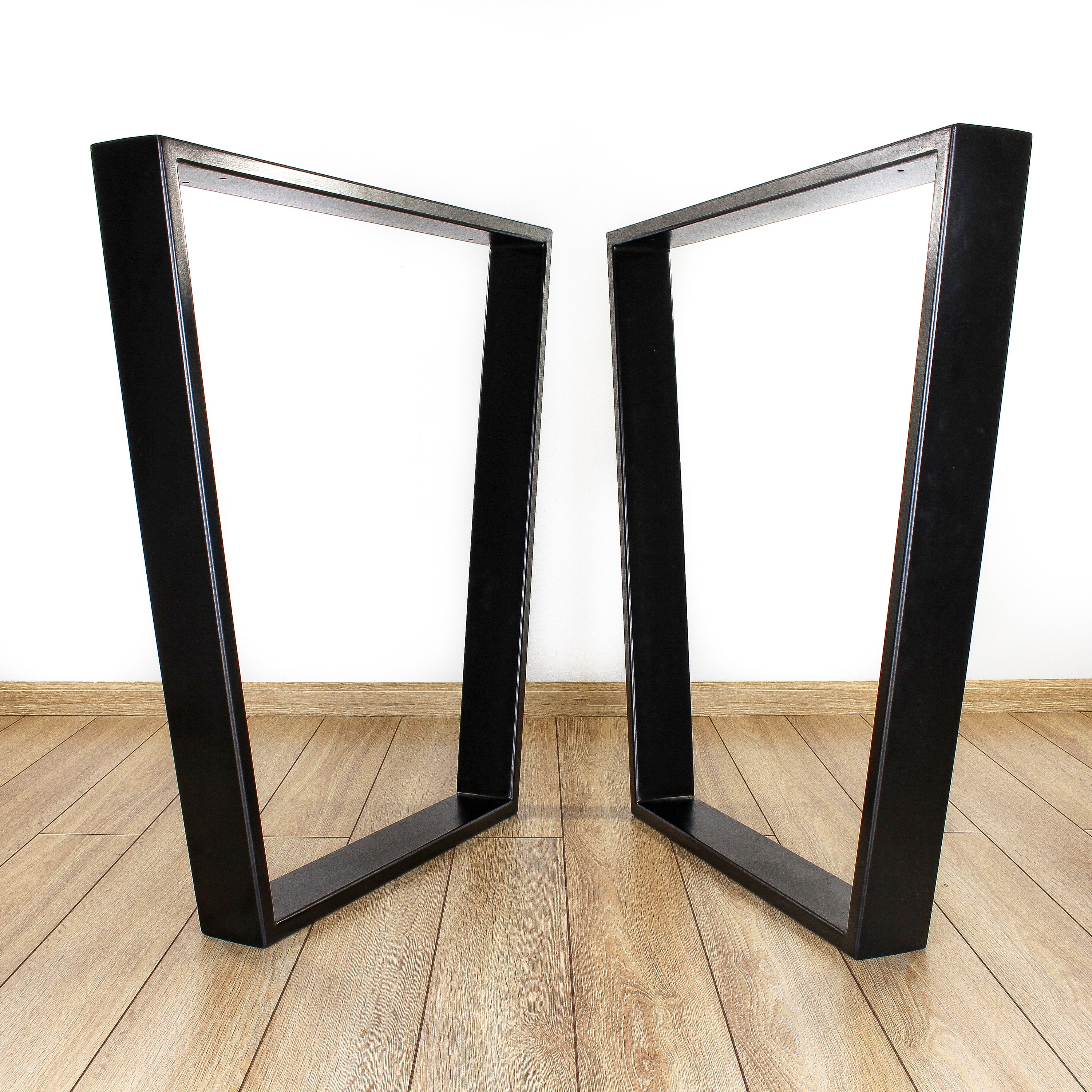 Trapezoid Dining Table Legs set of 2 Steel Table Legs Etsy
