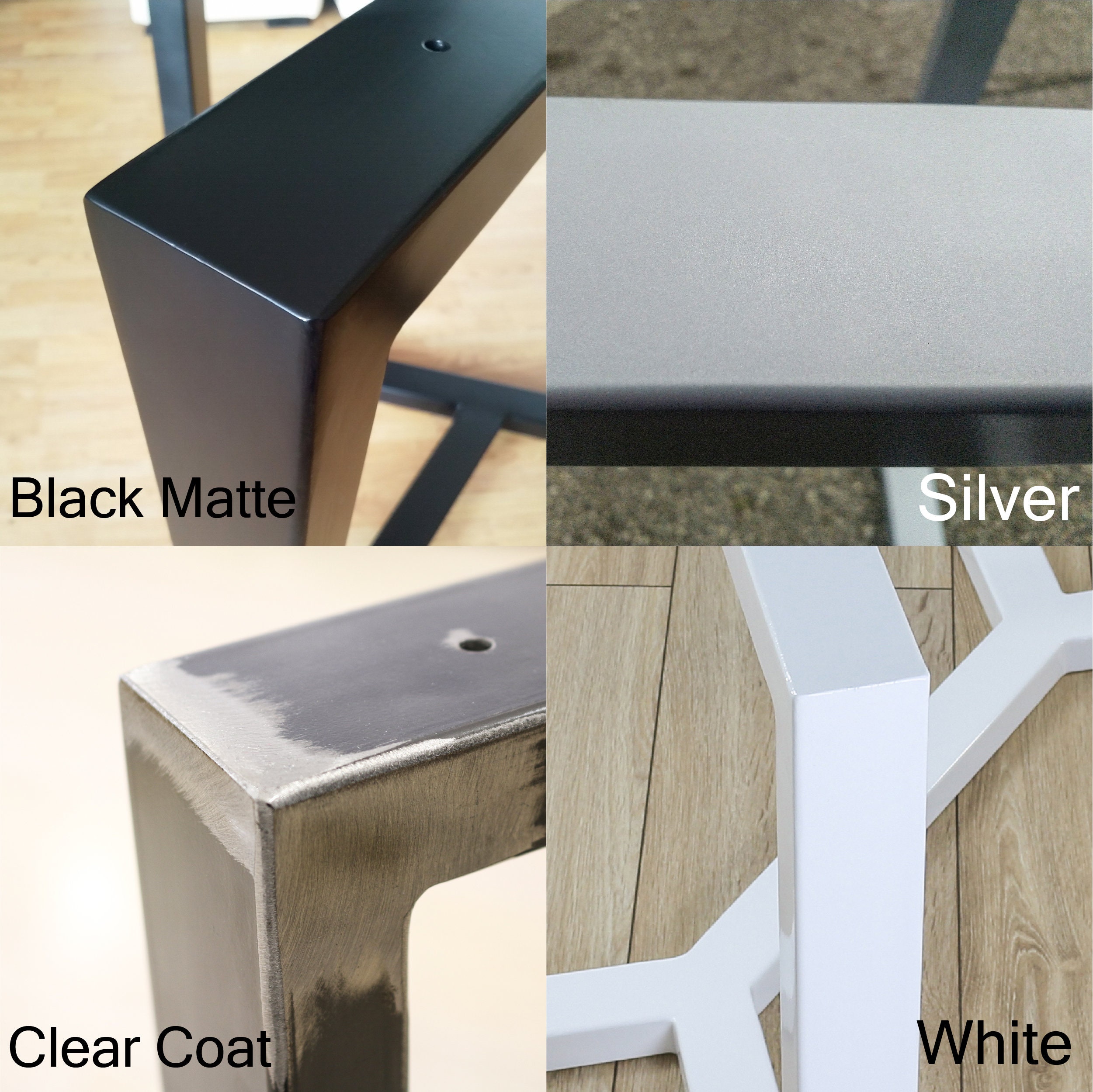 Trapezoid Dining Table Legs set of 2 Steel Table Legs Etsy