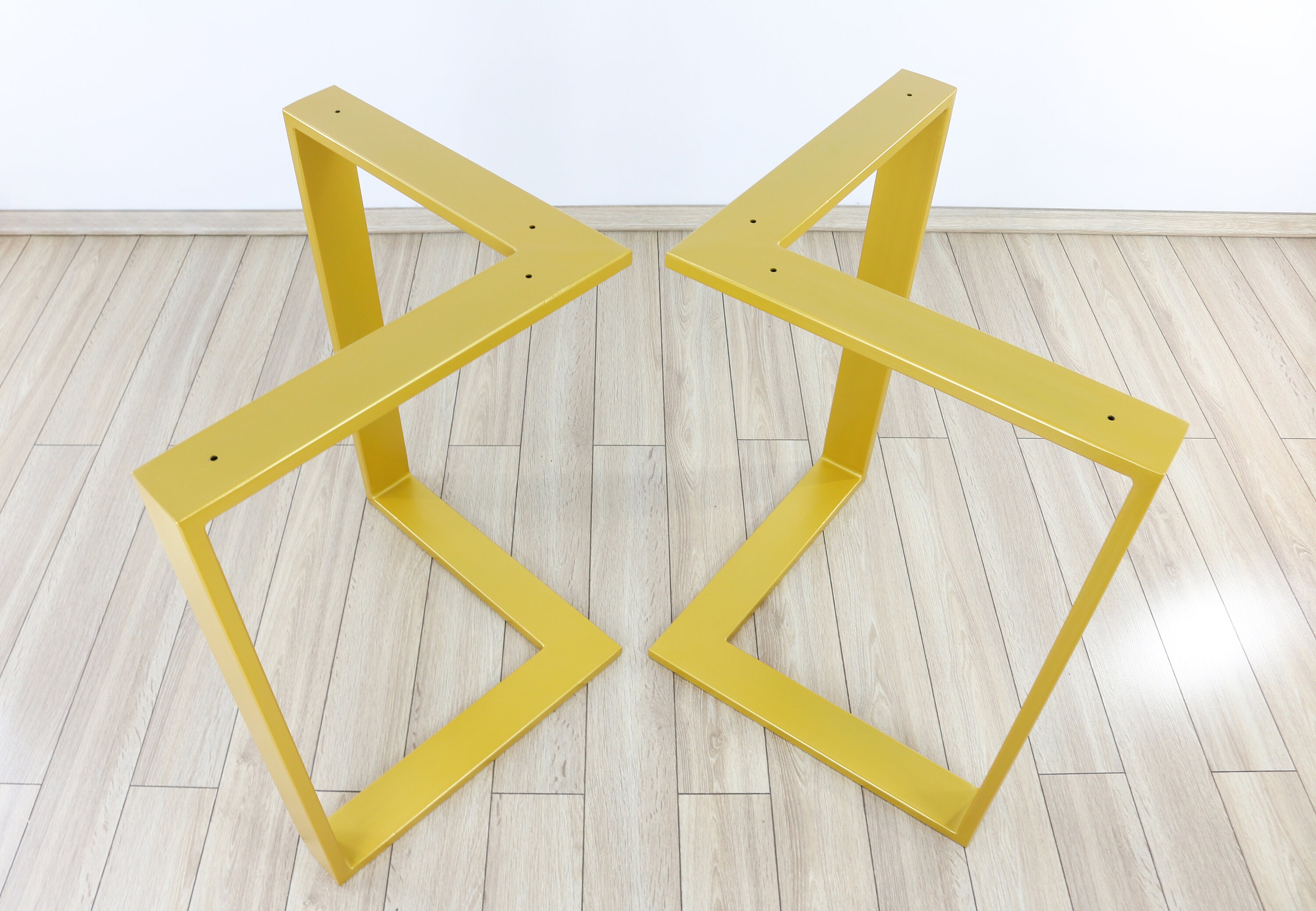 Gold Table Legs Metal Table Legs Set of 2 Industrial Etsy