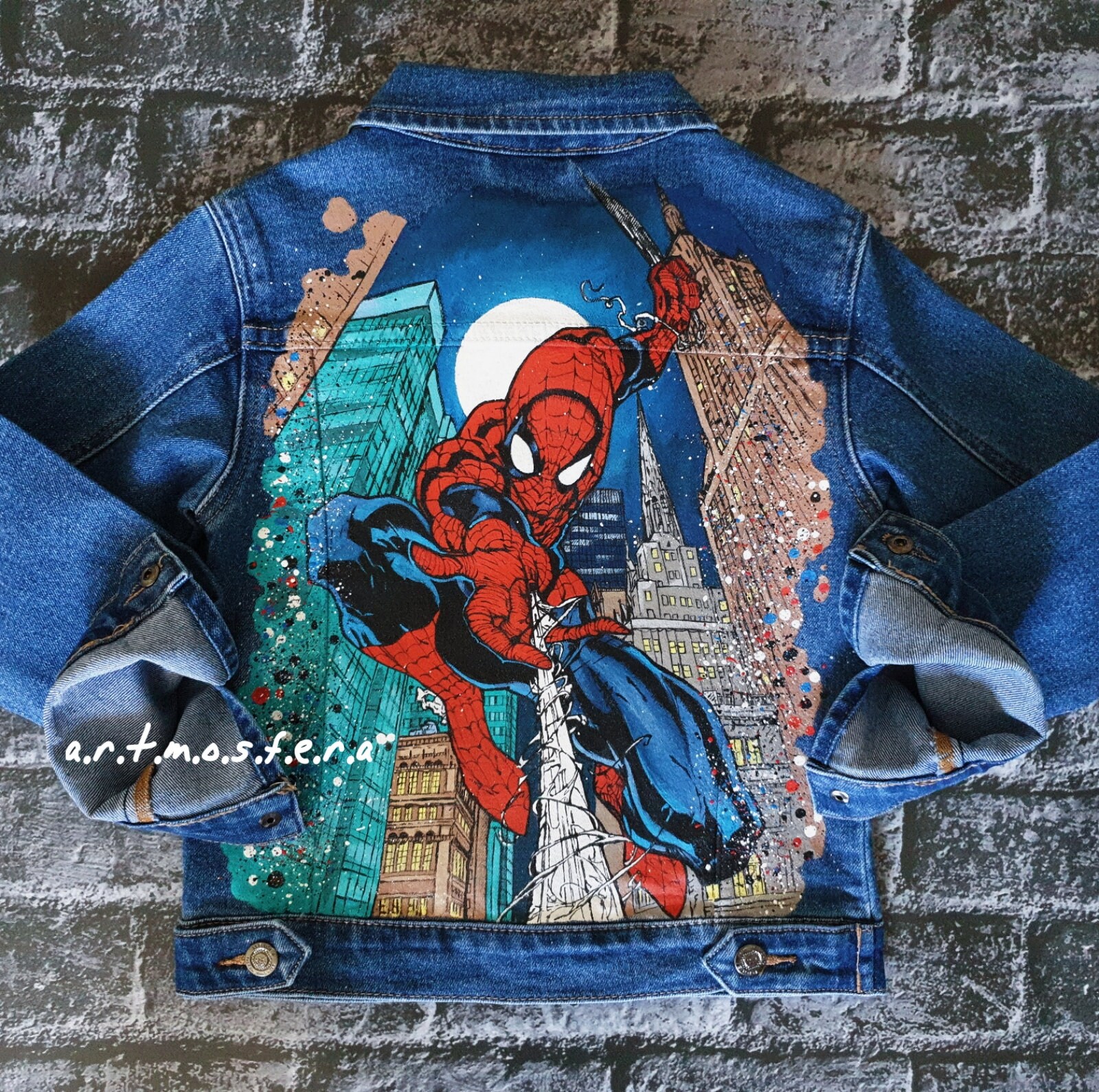 spider man jean jacket