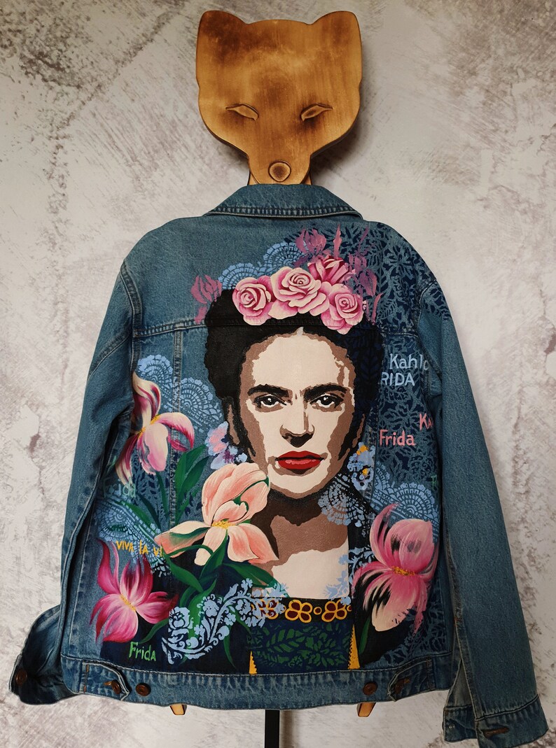 Custom denim jacket Hand painted jacket Frida Hand painted Etsy