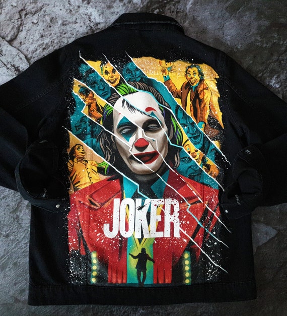 painted denim jacket etsy