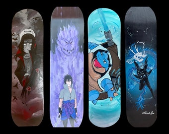 Hand-Painted Anime Skateboard Deck for Unique Anime Home Decor  Customizable Artwork
