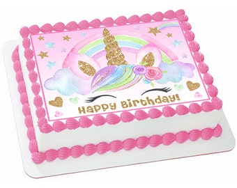 Unicorn Cake Image Etsy