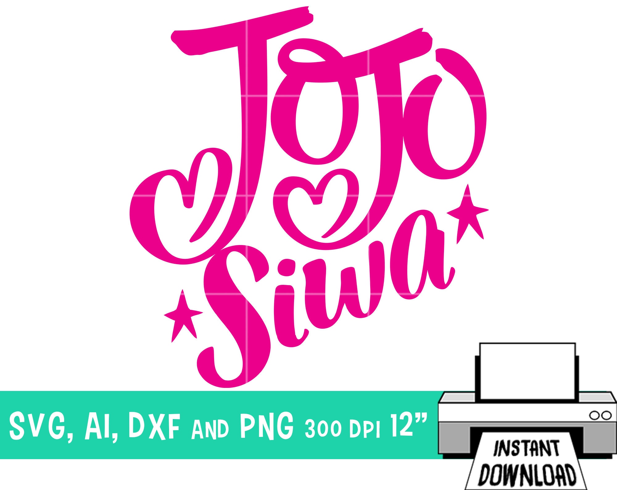 Jojo Siwa & Bow Bow Show Clip art 8 Images png svg ai dxf | Etsy