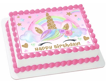 Unicorn Cake Image Etsy Unicorn Cake Image Etsy