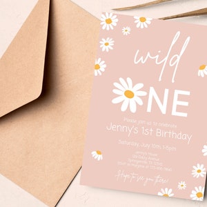 EDITABLE Wild One Party Theme Birthday Party Invitation Instant Download Image File Printable Invite E-vite Template Corjl Spring Summer pdf