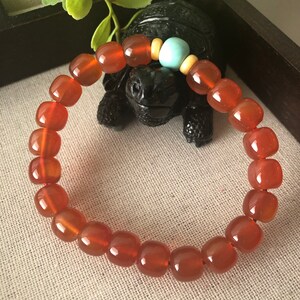Red Agate Grade A Natural Bead Bracelet Health Circulation