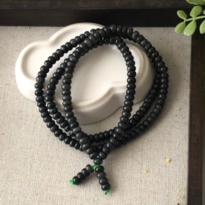5,8 mm Wuji Schwarz Grau Jadeit Jade Flache Runde Perlen Armband Halskette