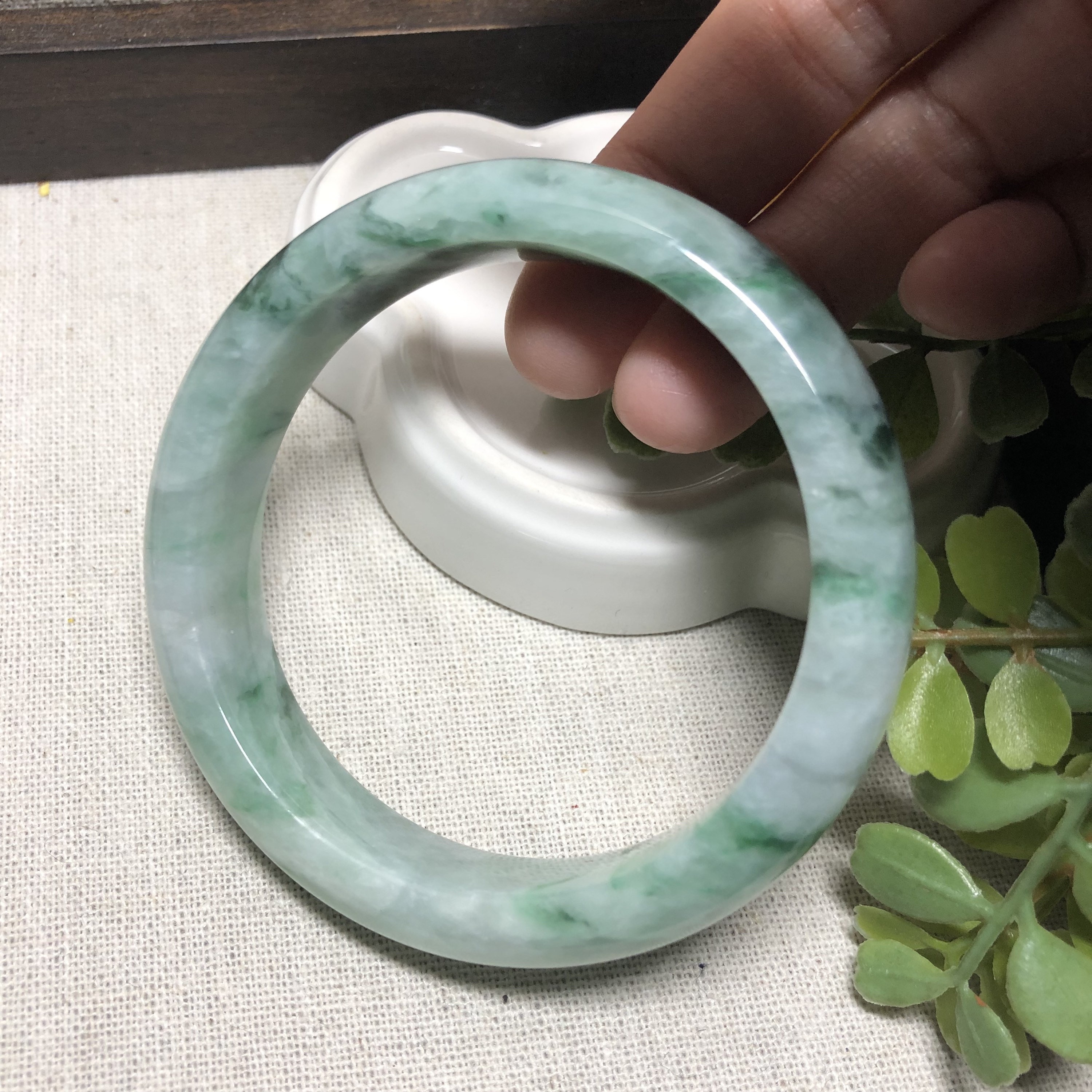 56 mm アースグリーンフロートフラワージェダイト翡翠バングル - Etsy 日本