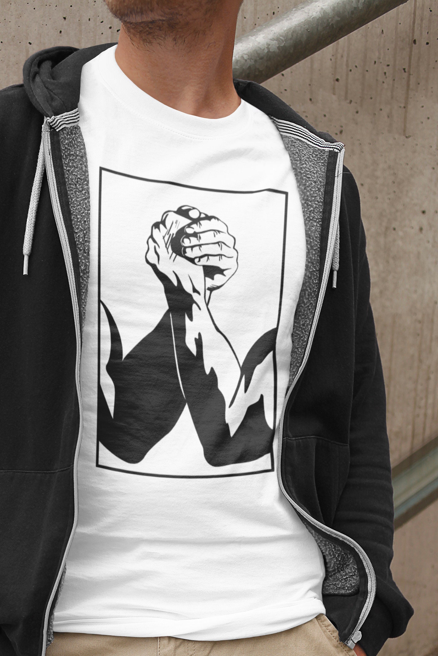 Arm Wrestle Organic Cotton Gay T-Shirt | Gay Pride Shirt | Pride Tee | Homo Tshirt | Queer T Shirt | LGBTQ Clothing