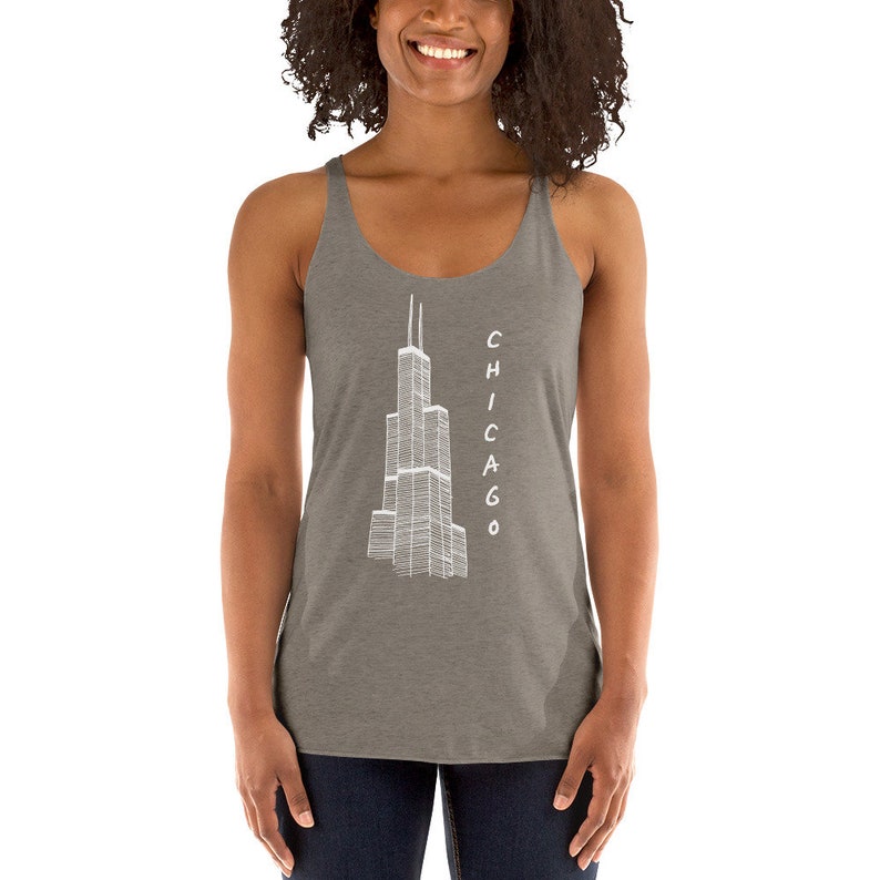 Chicago Skyscraper Women/'s Racerback Tank