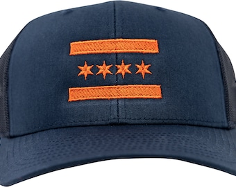 Chicago Flag Bears Fan Trucker Cap