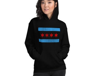 Chicago Flag Hooded Sweatshirt
