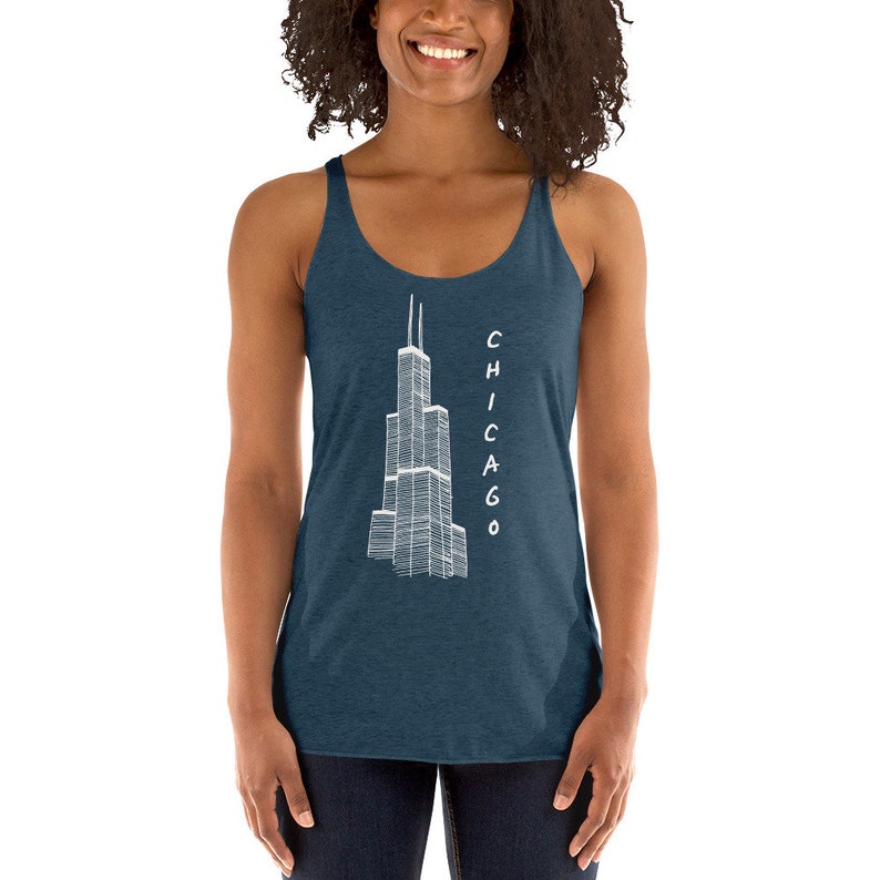 Chicago Skyscraper Women/'s Racerback Tank