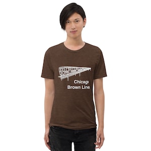 Chicago &quot;El&quot; Train Brown Line Men&#39;s Short sleeve t-shirt