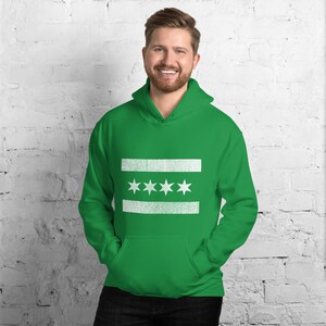 St Patrick&#39;s Day Chicago Flag Unisex Hoodie