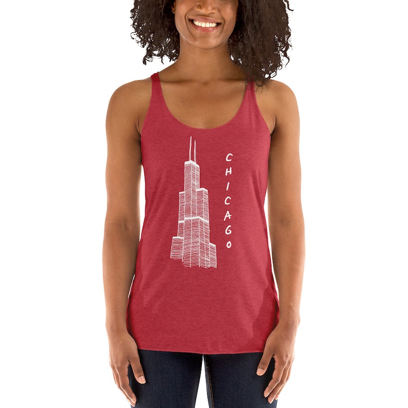 Chicago Skyscraper Women/'s Racerback Tank