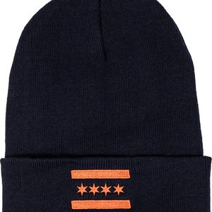 Chicago Flag Bears Fan Navy Knit Beanie