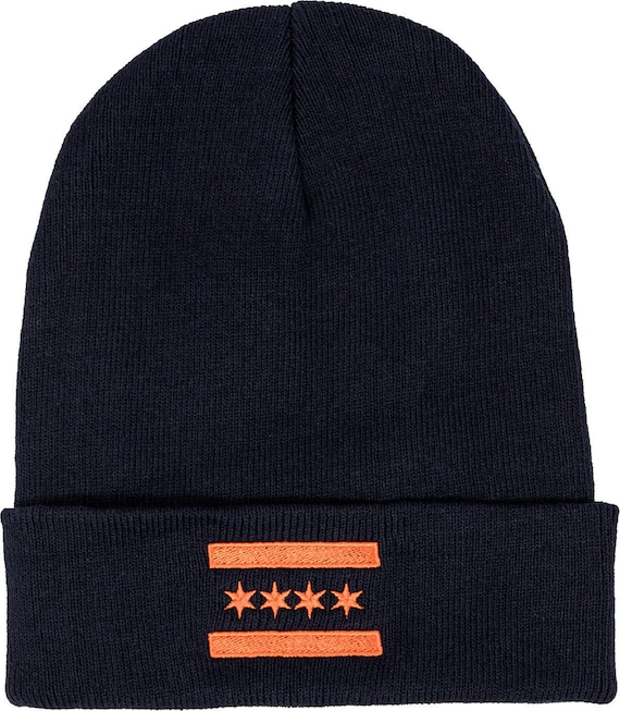 Chicago Flag Bears Fan Navy Knit Beanie 