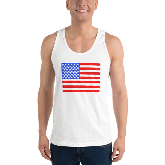 American Flag Men's Classic tank top unisex | Etsy