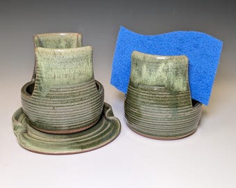 Handmade Pottery Sponge Holder – Kitchen Soap or Napkin Holder