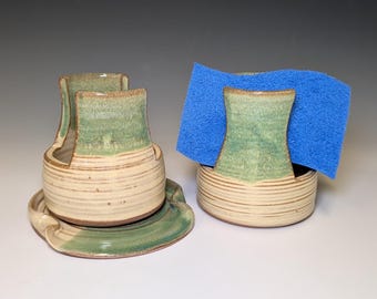 Handmade Pottery Sponge Holder – Kitchen Soap or Napkin Holder
