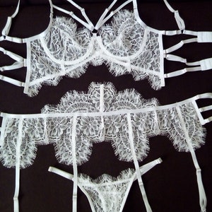 Wedding Lingerie White Lingerie Set Honeymoon Lingeriesexy - Etsy