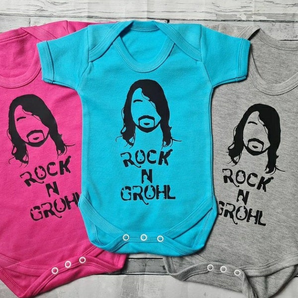 Rock n Grohl baby vest bodysuit