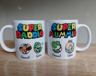 Super Mummio / Daddio personalised family mug dads birthday gift