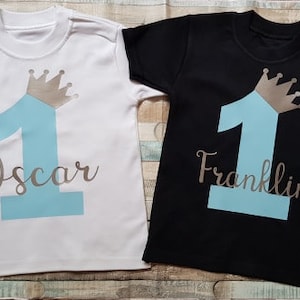 Personalised Boys / girls Birthday T-shirt ages 1-9 Other colours