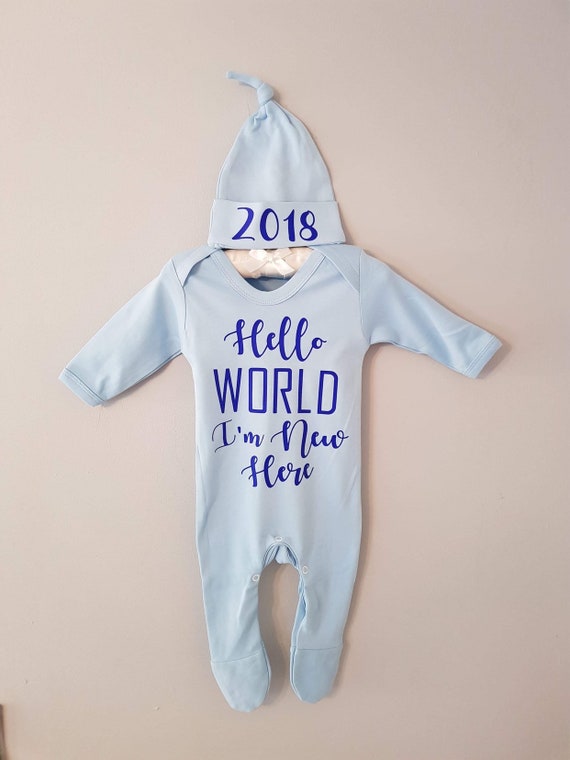 hello world sleepsuit