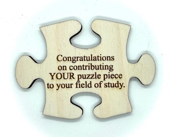 Wood Teacher Appreciation Gift | Wood End of Year Gift |Wooden Jigsaw Piece| Puzzle Piece Teacher | Inexpensive Educator Presen