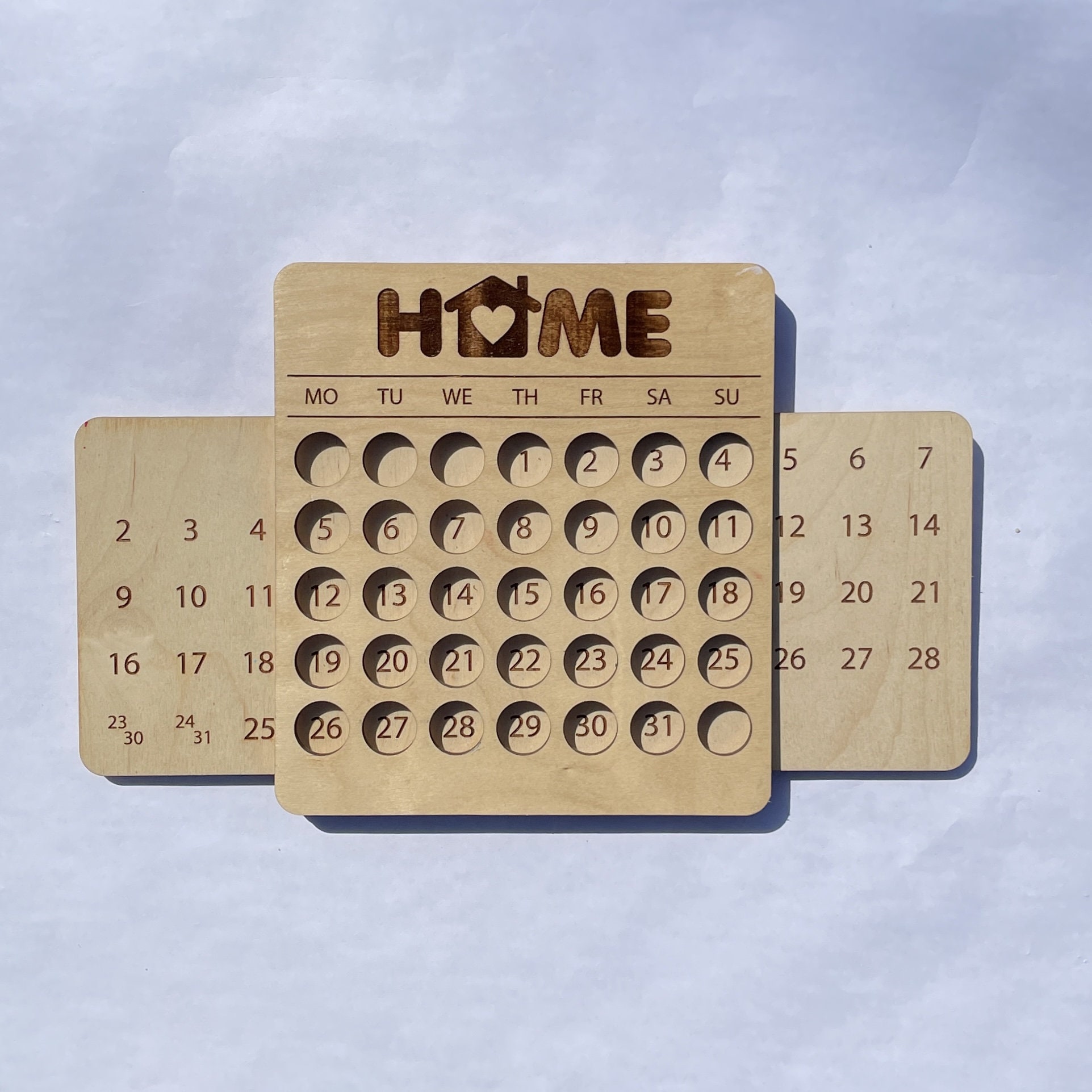 Wooden Perpetual Calendar | Customizable Home Decor - Etsy