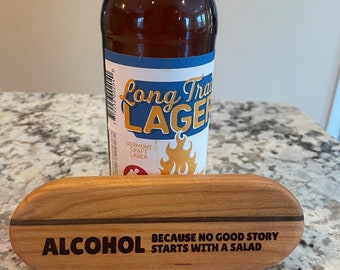 Engraved Wooden Bottle Opener | Funny BBQ Bar Accessory