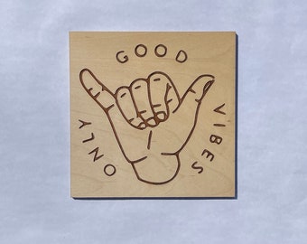 Good Vibes Only Wooden Sign | Laser Cut Positivity Decor