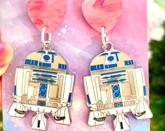 R2-D2 Inspired Dangle Earrings R2-D2 Star Wars