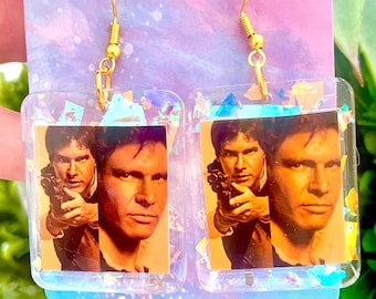Han Solo Star Wars Inspired Handmade Hans Solo Dangle Earrings Star Wars Earrings