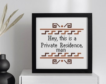 Hey, This Is a Private Residence Man Lebowski Canvas Print. The Big Lebowski Quote. The Dude Funny
